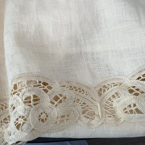 Talbots Cream Sleeveless Midi Dress V-Neck A-Line - Picture 12 of 14